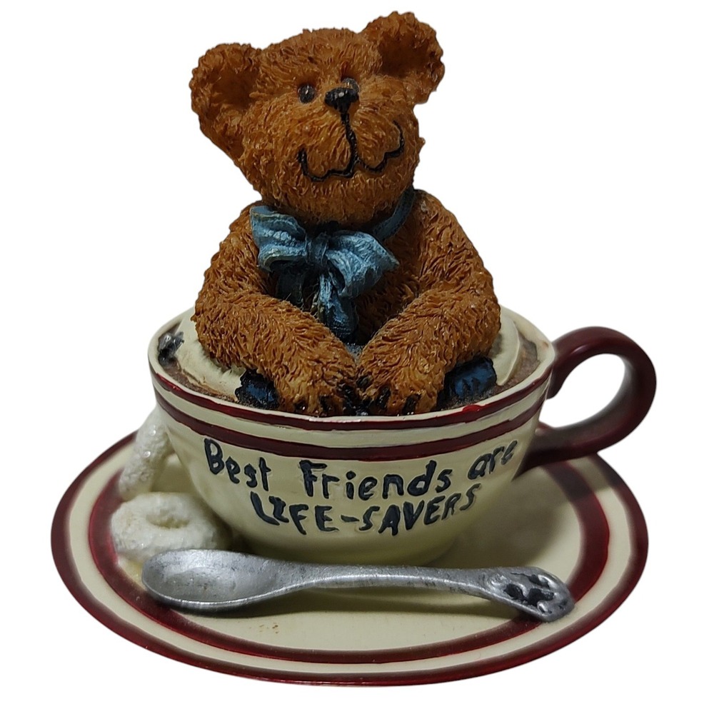 Boyds Bears Teabearies‎ Best Friends Are Life Savers Figurine 2003 Vintage 24312
